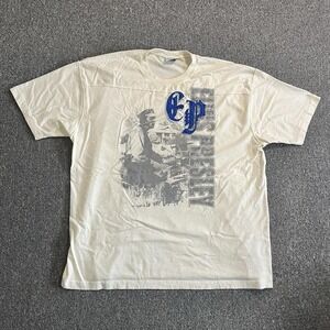 Elvis Presley Graphic T Shirt 2XL Direct From Graceland Cream‎ Men's